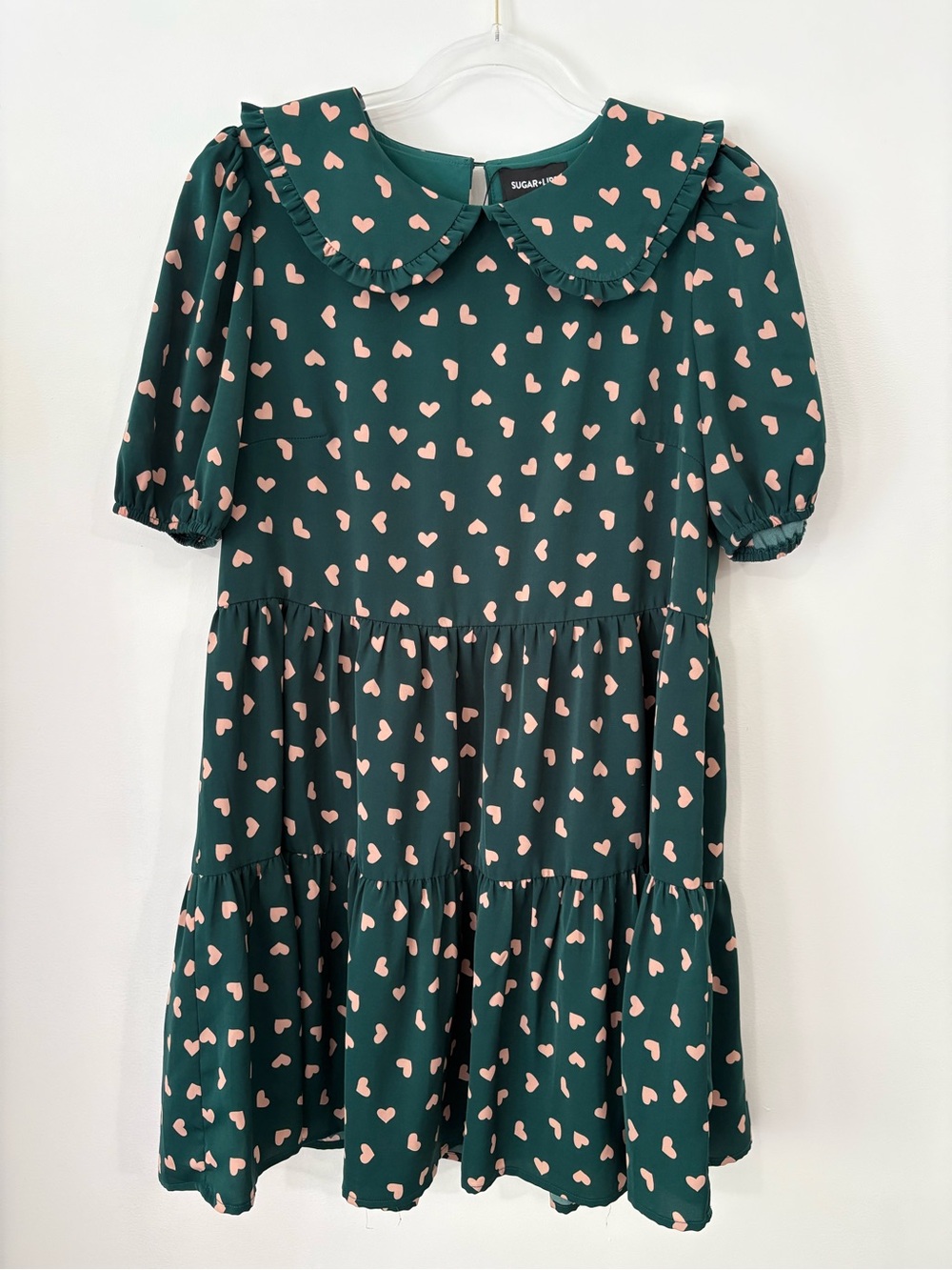 Green and Pink Shift Mini Dress